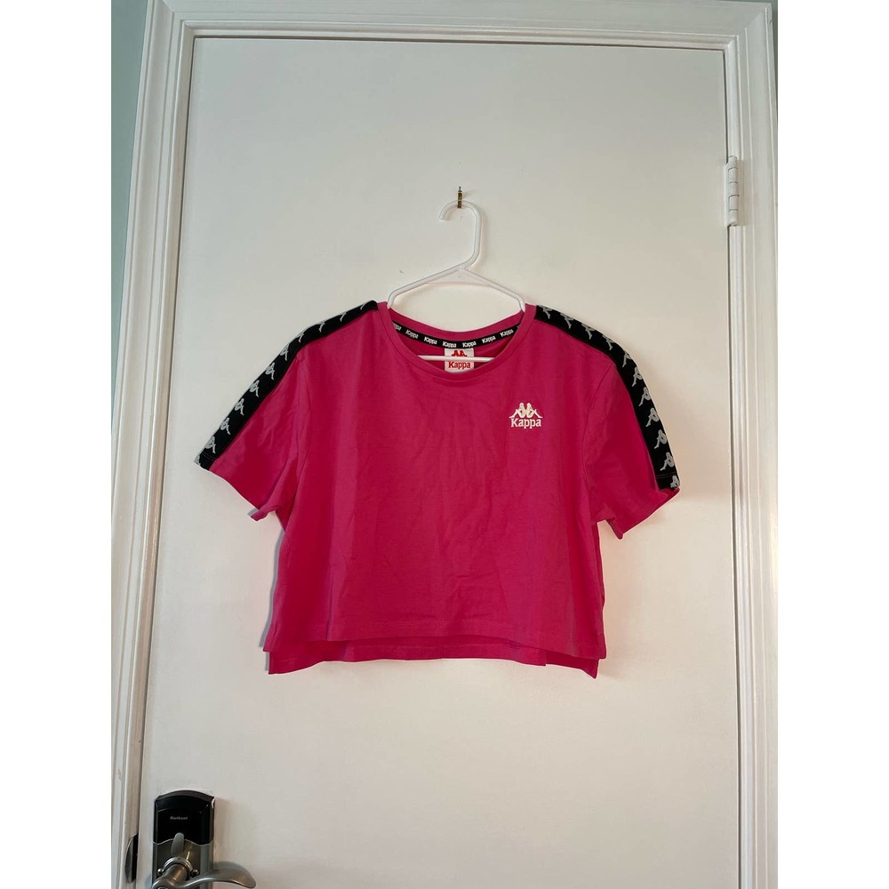 NWT KAPPA 222 BANDA T-SHIRT APUA PINK-BLACK M